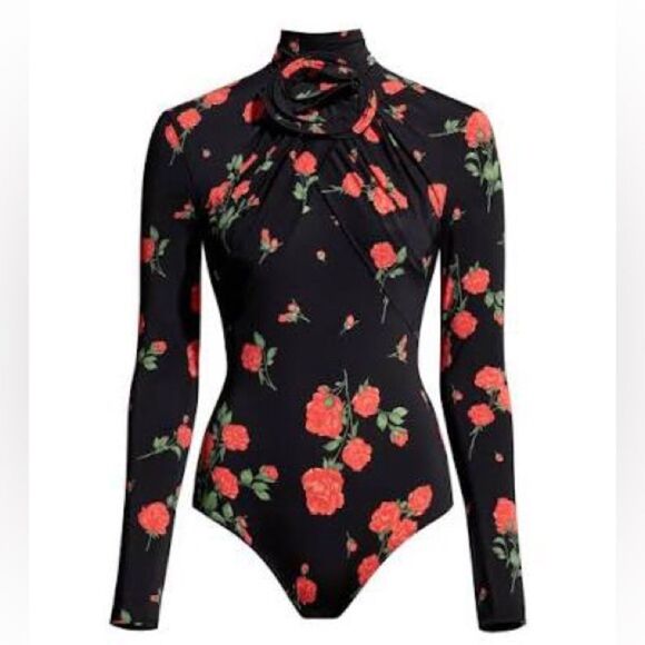 MAGDA BUTRYM H&M ROSE-APPLIQUÉ WRAPOVER BODY - Picture 3 of 4